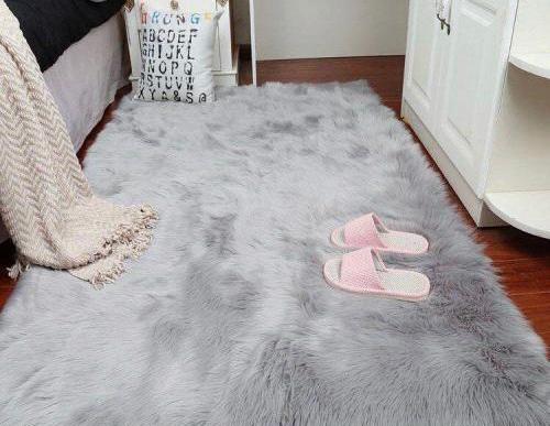 عکس فرش طوسی صورتی