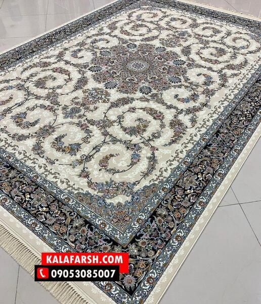 عکس فرش طوسی صورتی