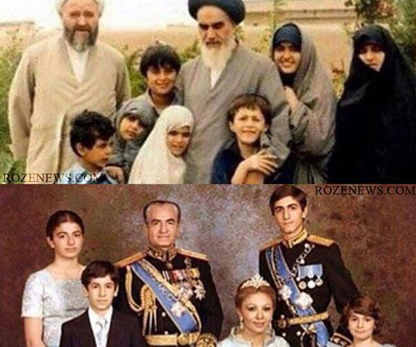 عکس شاه و خانواده اش