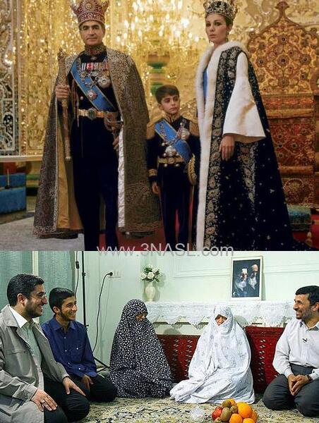 عکس شاه و خانواده اش