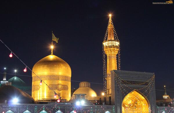 عکس گنبد طلایی حرم امام رضا