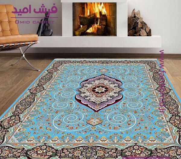 عکس فرش آبی جدید