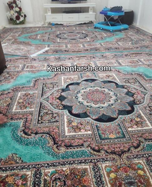 عکس فرش آبی جدید