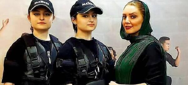عکس سارا و نیکا با ارایش عروس