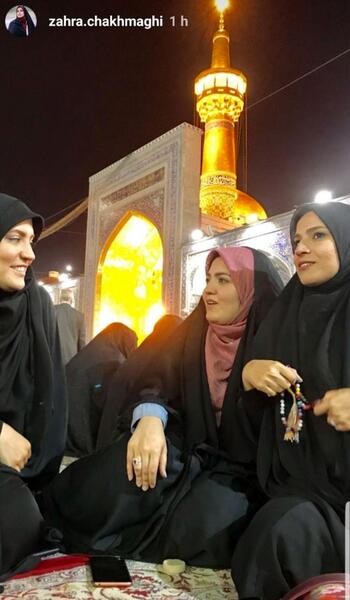 عکس دختر چادری حرم امام رضا