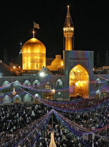 عکس تصاویر حرم امام رضا چراغانی