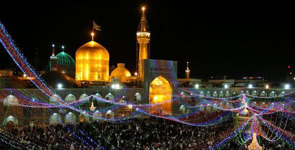 عکس تصاویر حرم امام رضا چراغانی
