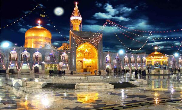عکس تصاویر حرم امام رضا چراغانی