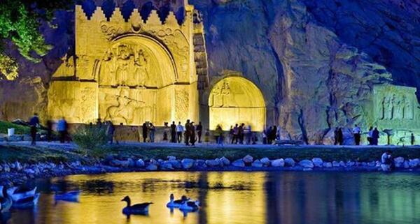 عکس قدیمی طاق بستان کرمانشاه