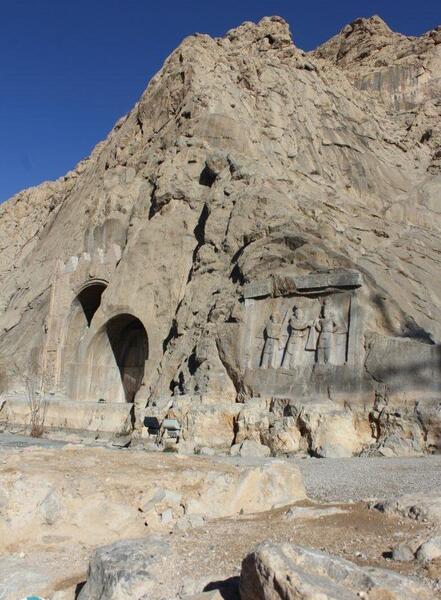 عکس قدیمی طاق بستان کرمانشاه