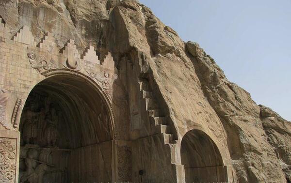 عکس قدیمی طاق بستان کرمانشاه