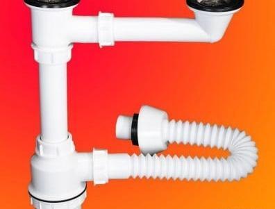 عکس سیفون ظرفشویی دوقلو