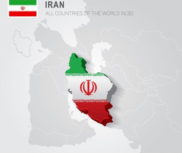 عکس نقشه ی همسایه های ایران