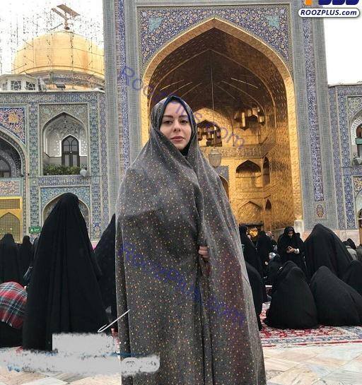 عکس دختر با حجاب در حرم امام رضا