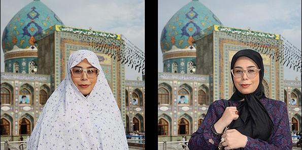عکس دختر چادری در مسجد جمکران