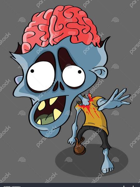 عکس کارتونی زامبی