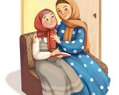 عکس مادر دختری فانتزی با حجاب