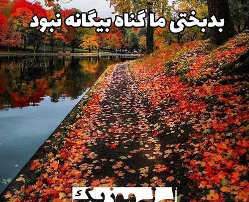 عکس نوشته بدبختی ما گناه بیگانه نبود