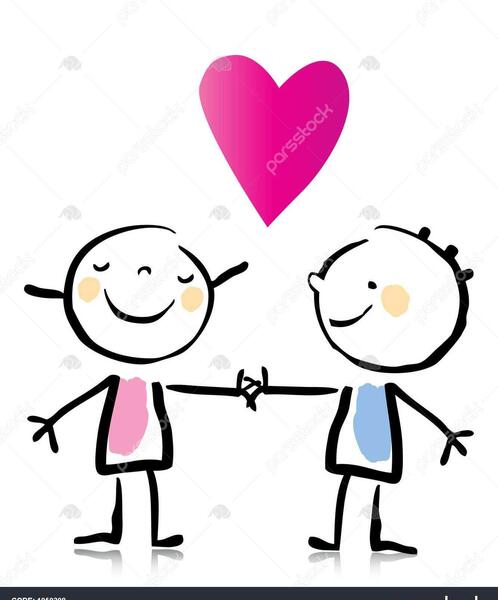 عکس نقاشی عاشقانه کارتونی