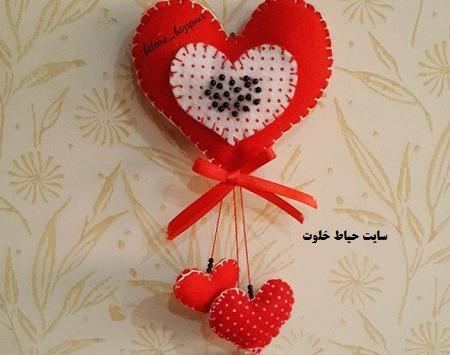 عکس قلب زیبا با نمد