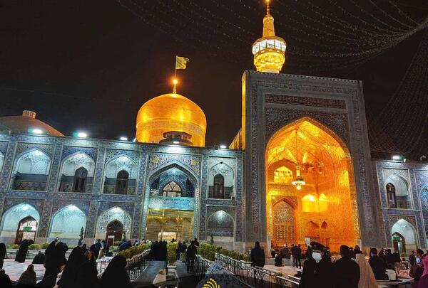 عکس حرم امام رضا در شب