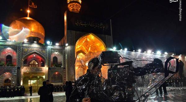 عکس حرم امام رضا در شب