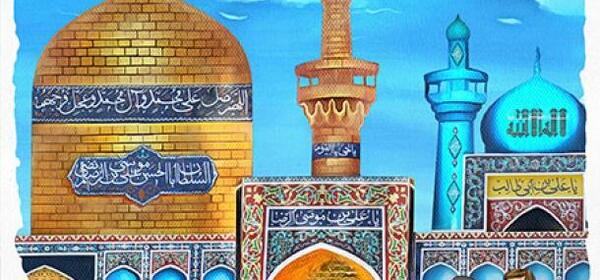 عکس نقاشی حرم امام رضا