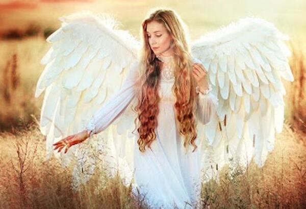 عکس سیاه سفید فرشته بالدار