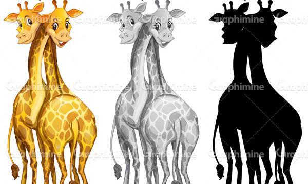عکس کارتونی زرافه