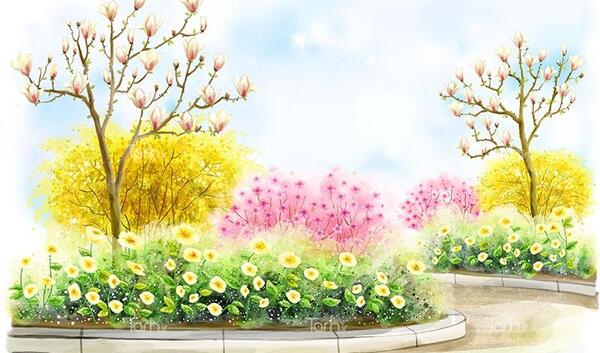 عکس گل های زیبا کارتونی