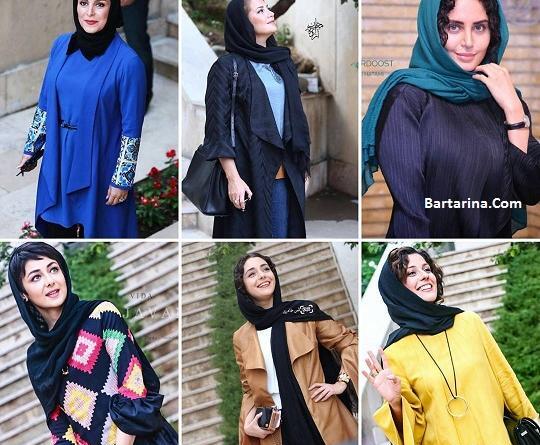 عکس با حجاب و بی حجاب بازیگران