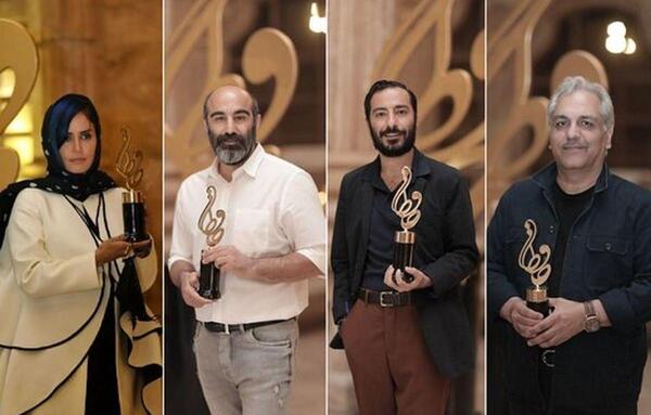 عکس بازیگران در جشن حافظ
