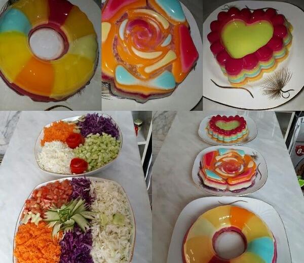 عکس ژله رنگین کمان چرخشی