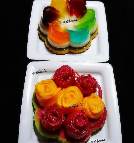 عکس ژله رنگین کمان چرخشی