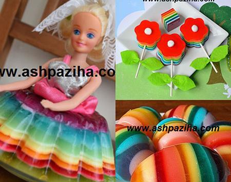 عکس ژله رنگین کمان چرخشی
