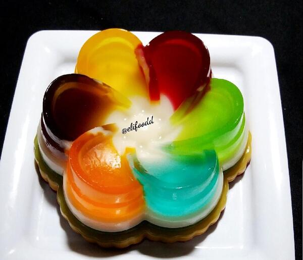 عکس ژله رنگین کمان چرخشی