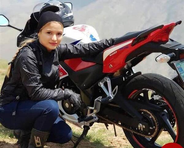 عکس موتور و دختر