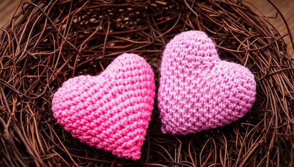 عکس دو قلب عاشقانه کنار هم