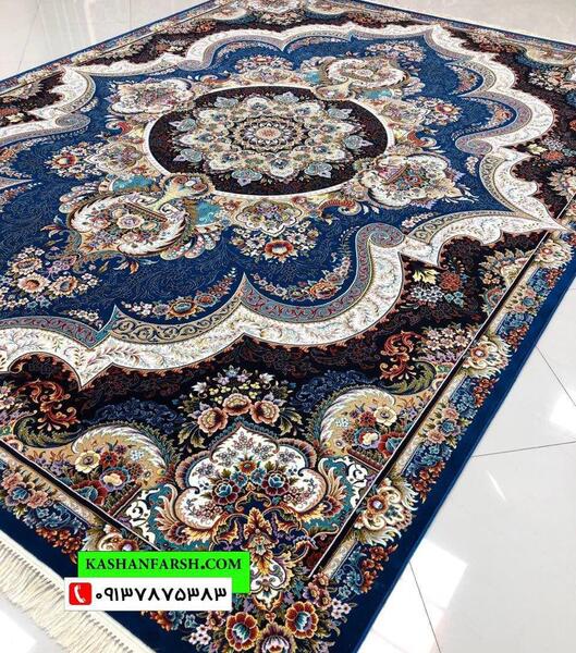 عکس فرش شهیاد سرمه ای