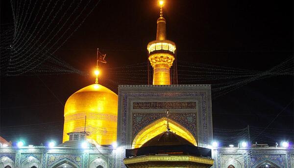 عکس حرم امام رضا در شب شهادت