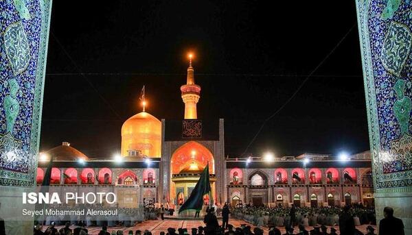 عکس حرم امام رضا در شب شهادت