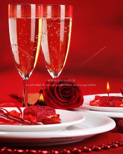 عکس عاشقانه قلب و گل قرمز