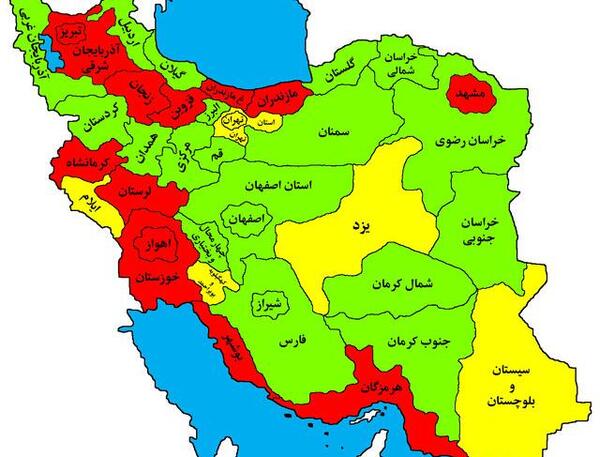 عکس نقشه ایران تهران