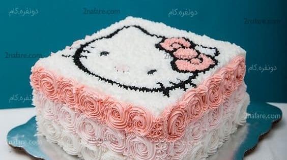 عکس کیک تولد دخترانه مربعی