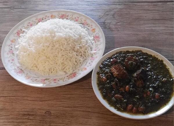عکس چلو قورمه سبزی