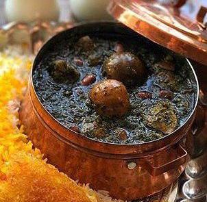 عکس چلو قورمه سبزی