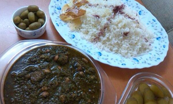 عکس چلو قورمه سبزی