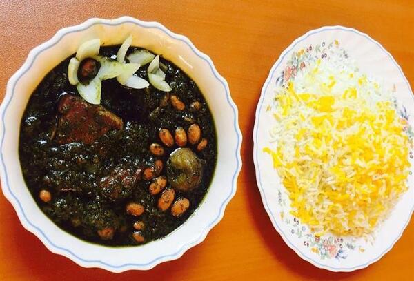 عکس چلو قورمه سبزی
