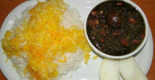 عکس چلو قورمه سبزی