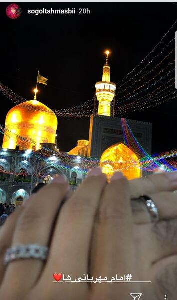 عکس دختر تنها در حرم امام رضا